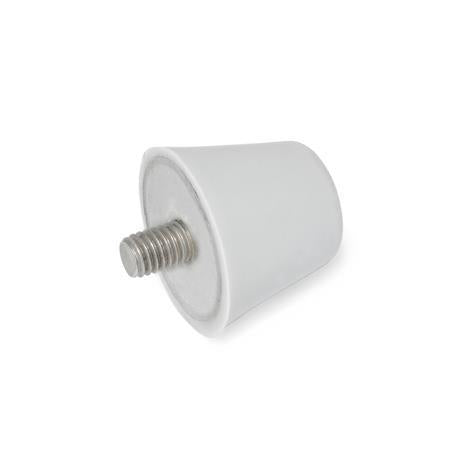 ISO-FEET by BBA - NON-MARKING GRAY SILICONE M6-1 (SET OF 4)