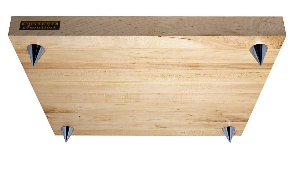 SOLID MAPLE EDGE-GRAIN AUDIO PLATFORMS 1½" THICK W/ THREADED BRASS INSERTS