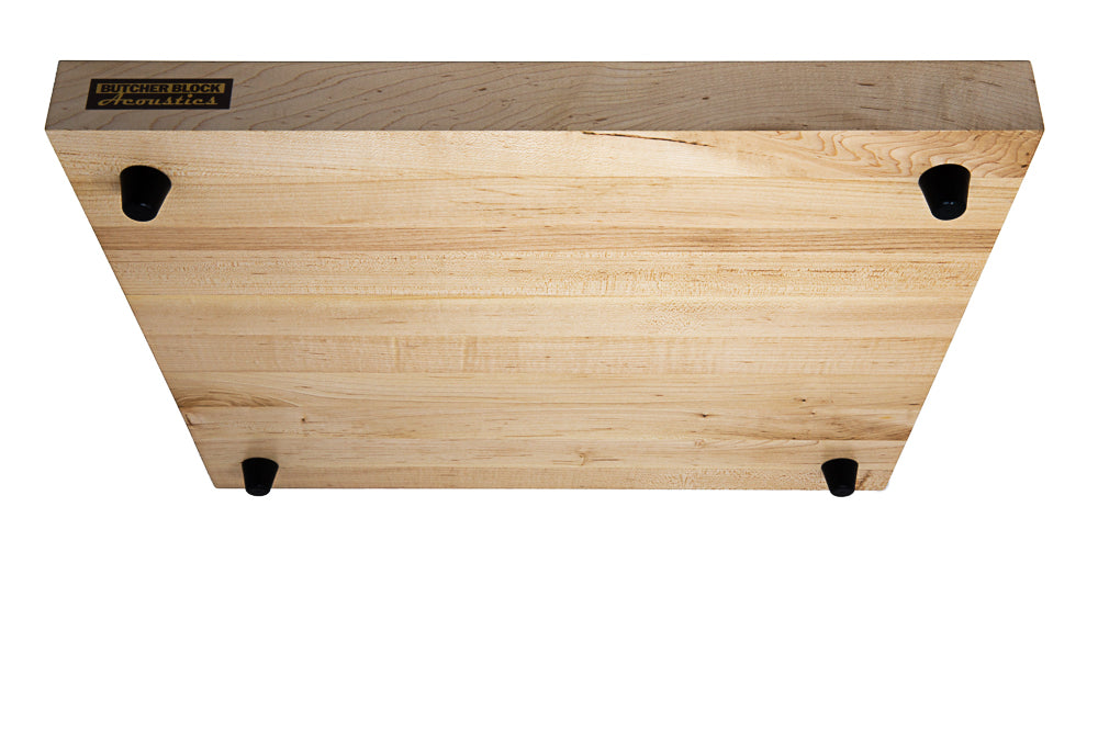 SOLID MAPLE EDGE-GRAIN AUDIO PLATFORMS 1¾" THICK W/ THREADED BRASS INSERTS