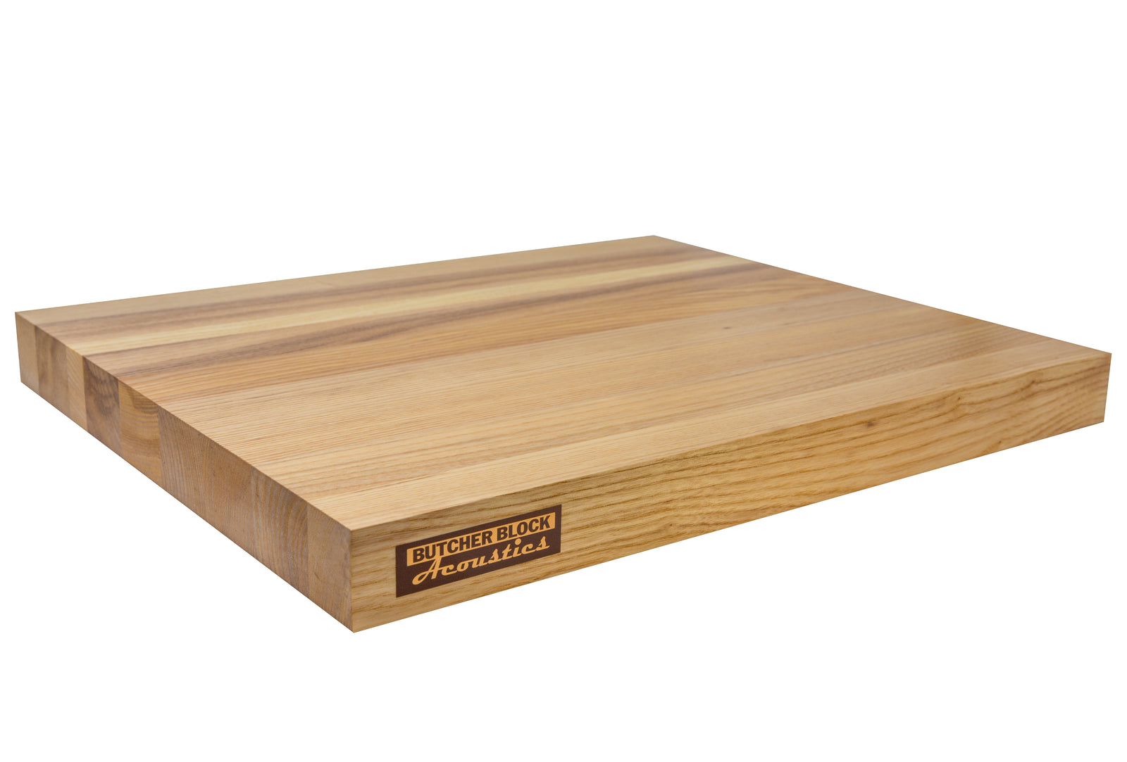 Solid White Ash Edge-Grain Audio Platforms w/ Threaded Brass Inserts - 1½" Thick