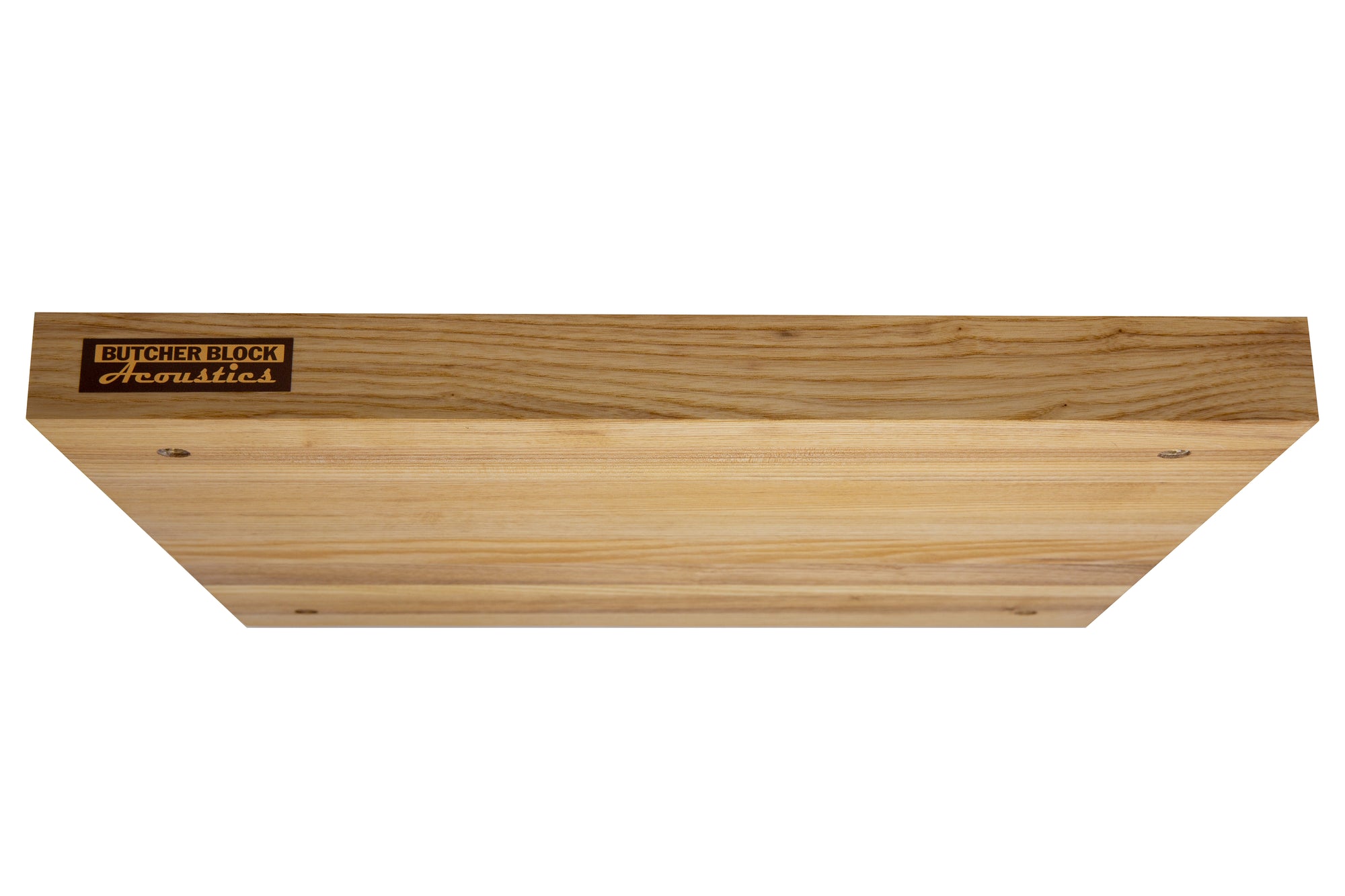 SOLID WHITE ASH EDGE-GRAIN AUDIO PLATFORMS 1½" THICK W/ THREADED BRASS INSERTS