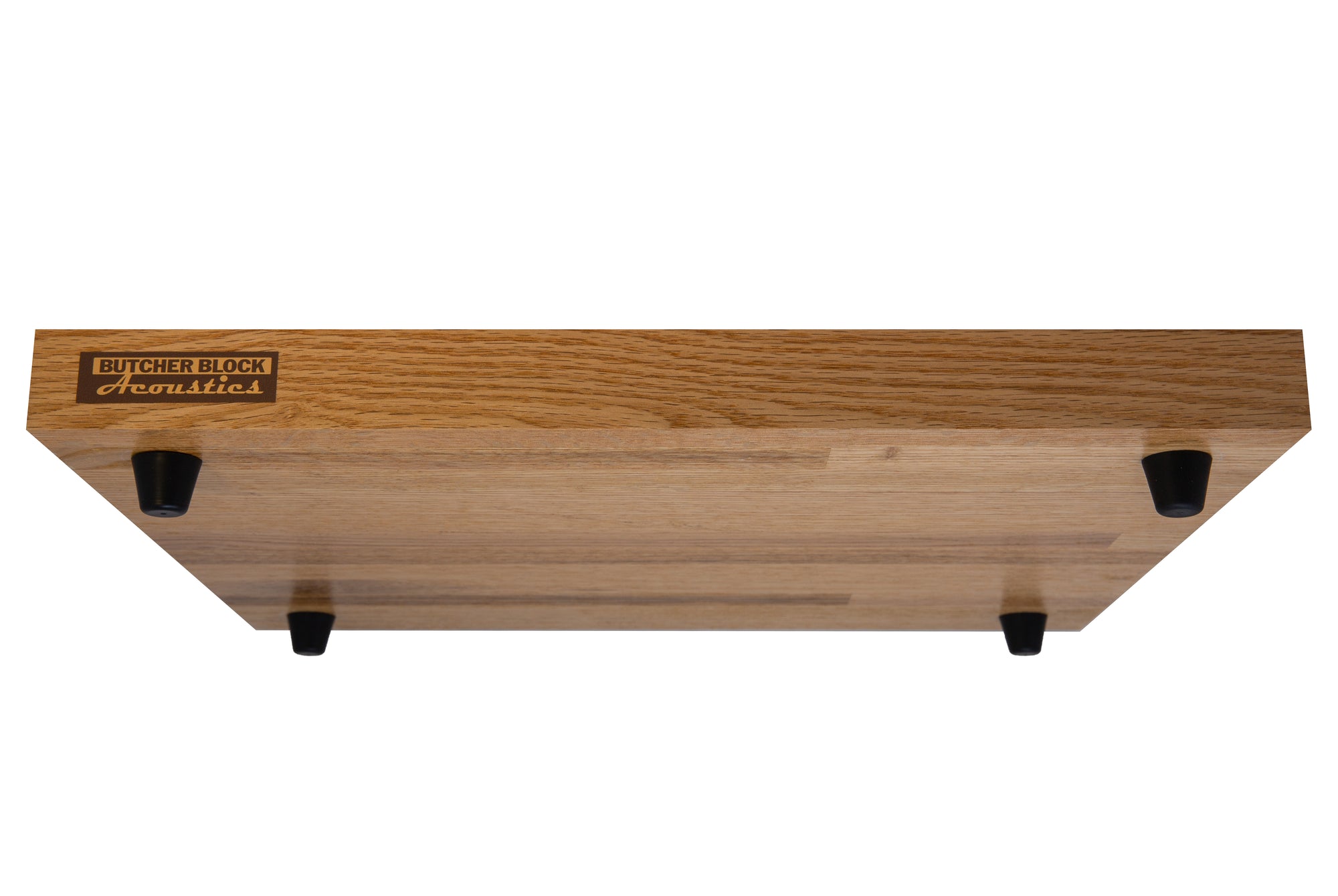 SOLID RED OAK EDGE-GRAIN AUDIO PLATFORMS 1½" THICK W/ THREADED BRASS INSERTS