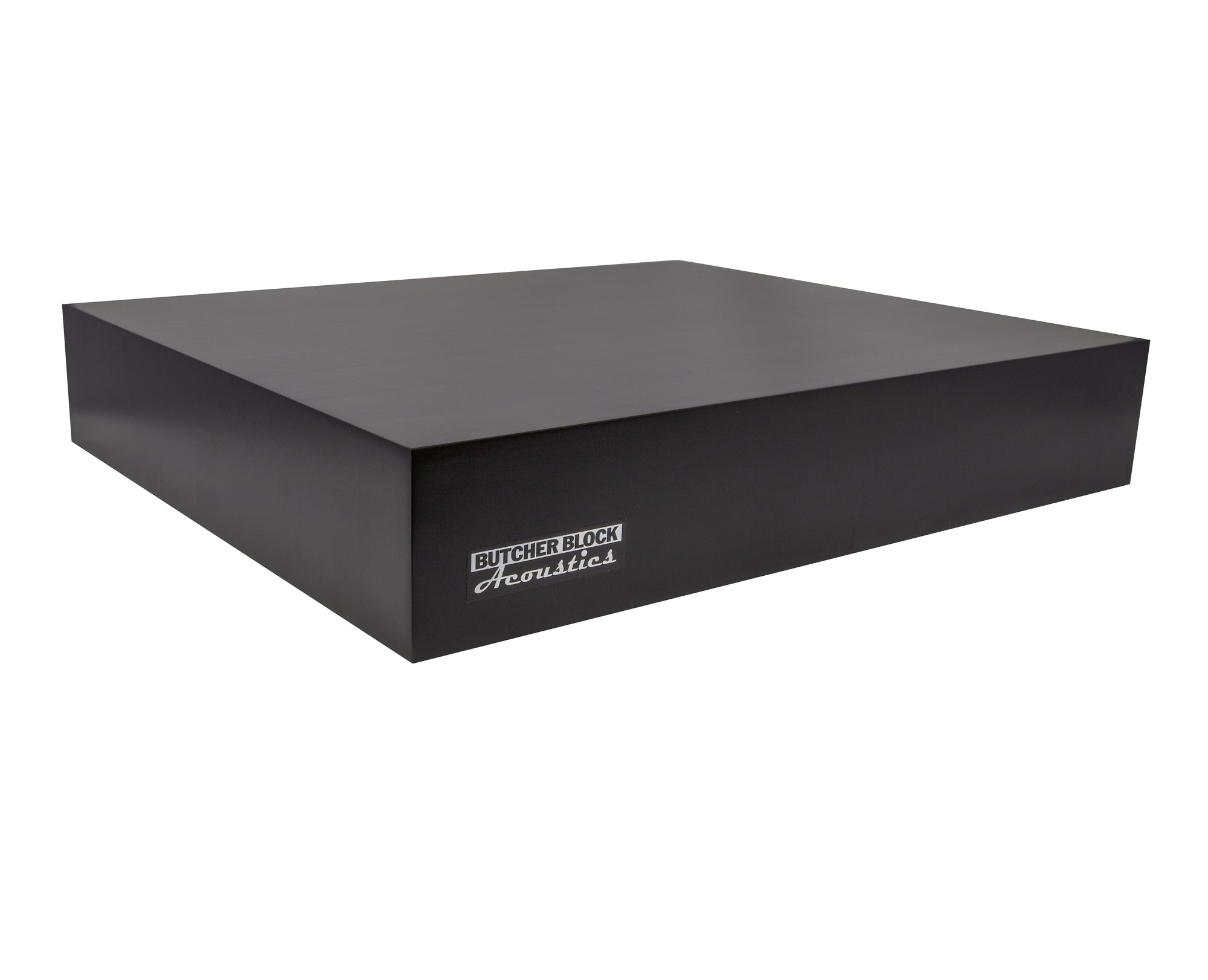 Solid Maple Edge-Grain Audio Platforms w/ Threaded Brass Inserts - Midnite Black - 3" Thick