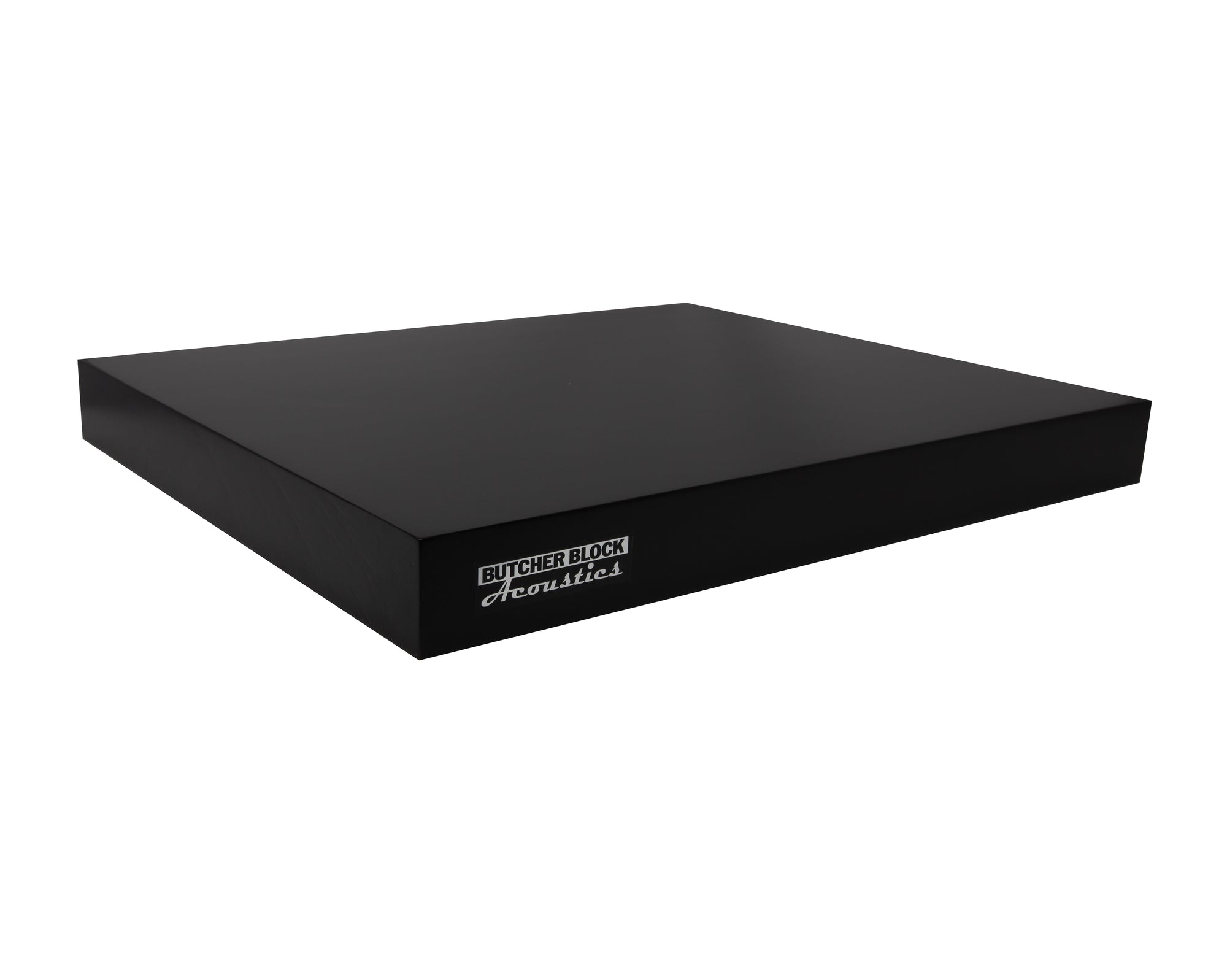 Solid Maple Edge-Grain Audio Platforms w/ Threaded Brass Inserts - Midnite Black - 1-3/4" Thick