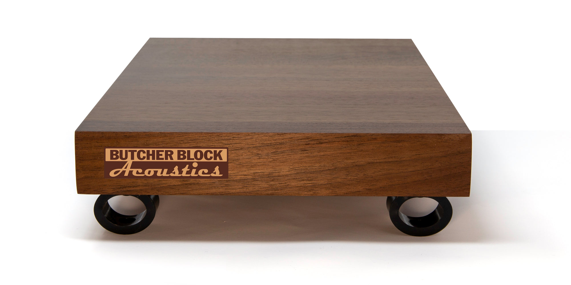 SOLID WALNUT EDGE-GRAIN BOOKSHELF SPEAKER PLATFORMS 1½" THICK (EACH)