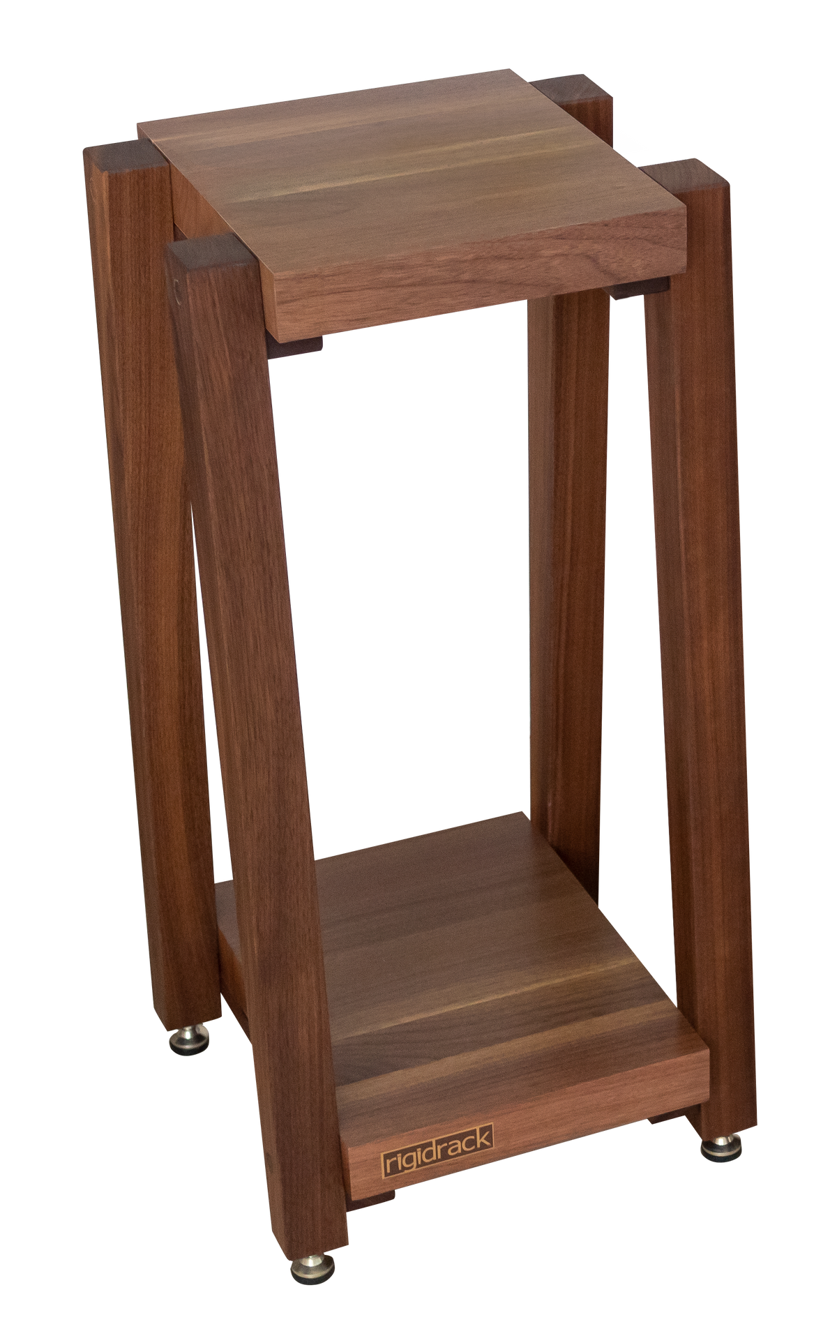rigidrack® Speaker Stand - 1½&quot; Thick Solid Walnut Shelves - 1½&quot; Walnut Legs - 24&quot; Tall (Each)