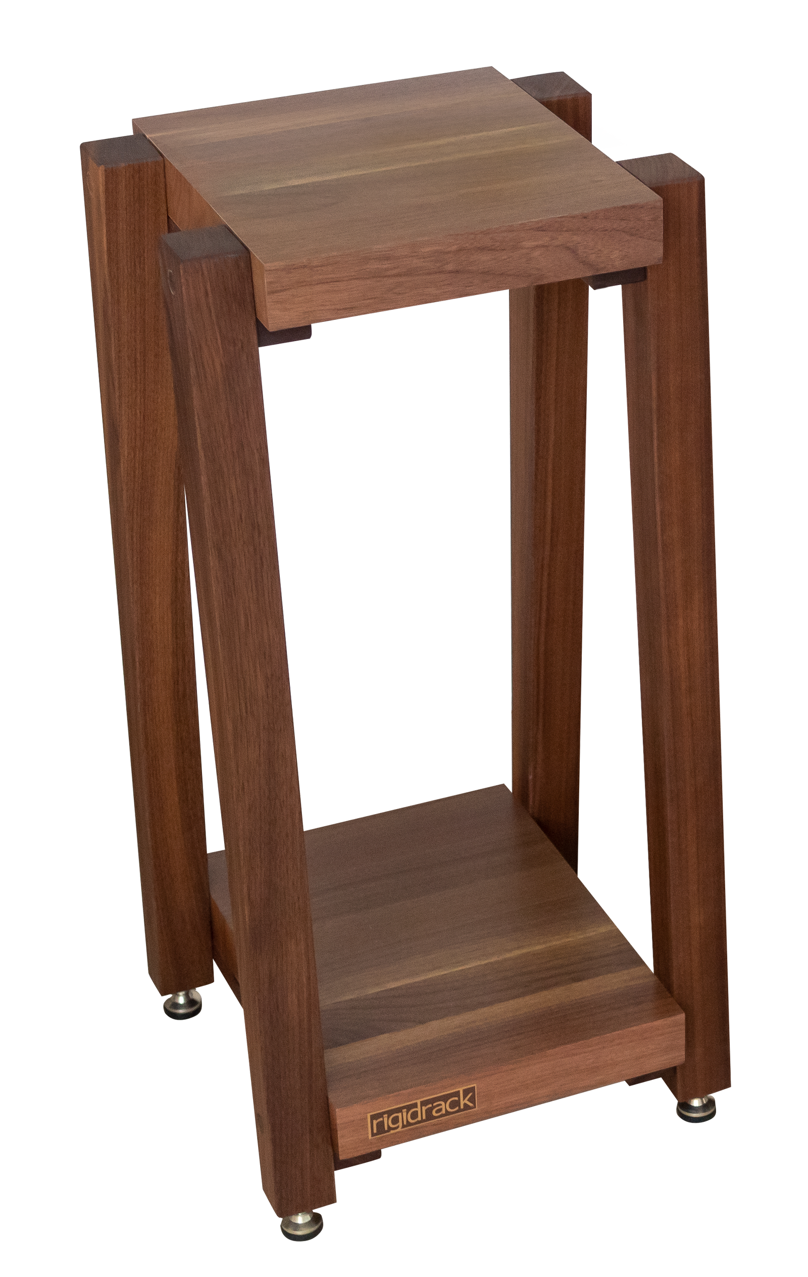 rigidrack® Speaker Stand - 1½" Thick Solid Walnut Shelves - 1½" Walnut Legs - 24" Tall (Each)