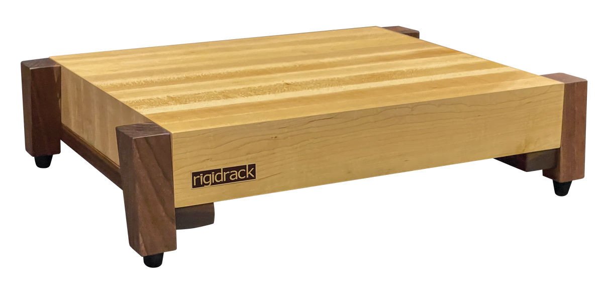 rigidrack® Amp Stands - 3&quot; Thick Solid Maple Platforms - 1½&quot; Walnut Legs