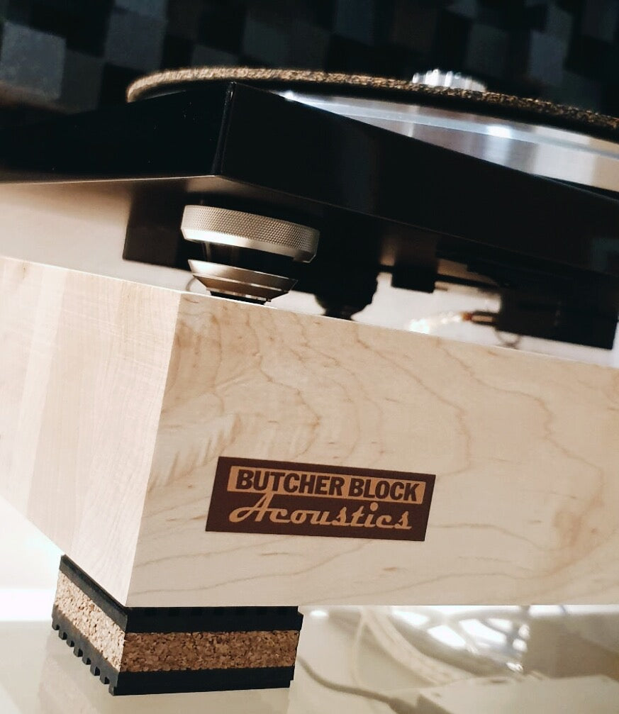 Etsy - Solid Maple Edge-Grain Audio Platforms w/ Threaded Brass Inserts - 3" Thick