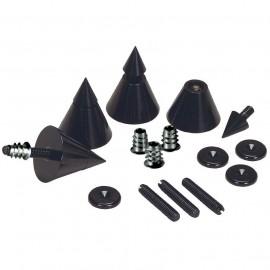 Solid Maple Edge-Grain Audio Platforms w/ Threaded Brass Inserts - Midnite Black - 3" Thick