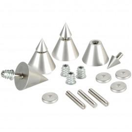 Solid Maple Edge-Grain Midnite Black - Audio Platforms w/ Threaded Brass Inserts - 1¾" Thick